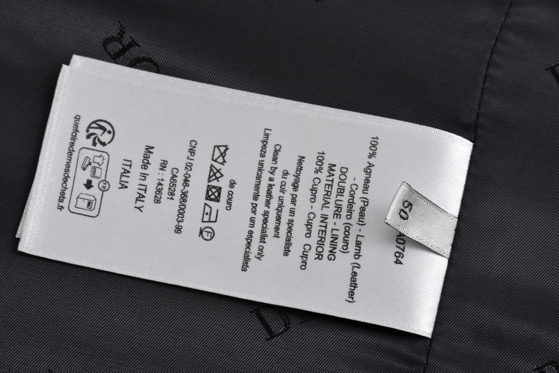 DIOR 迪奥 织带麂皮夹克 外套 长袖 黑色 C0 493L421A0764-C900