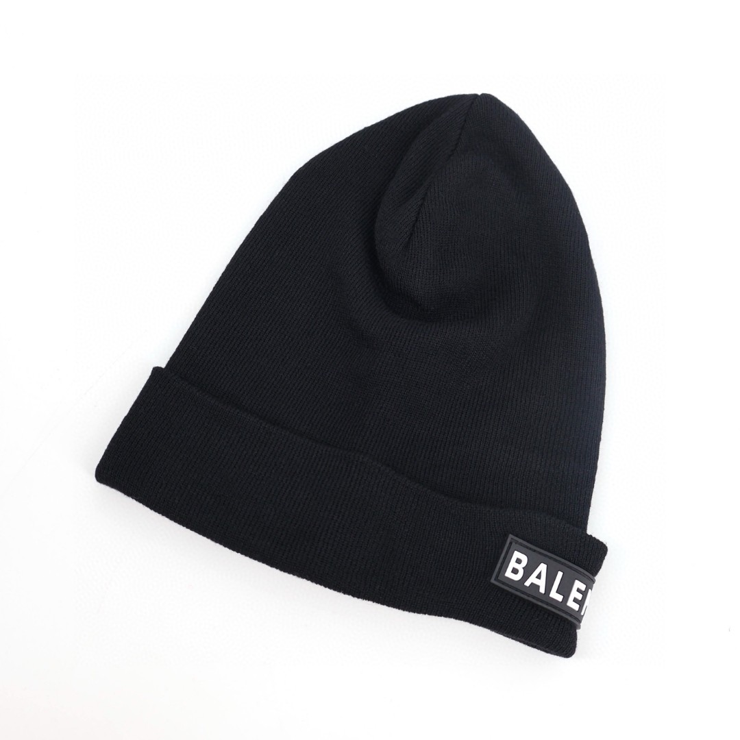 Balenciaga 巴黎世家 徽标羊毛冷帽 绒线帽 帽子 黑色 A5 822858484B01000
