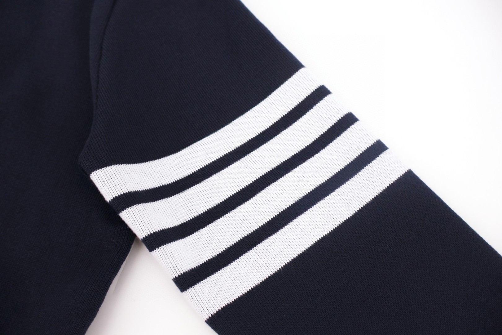 THOM BROWNE 贝壳章仔针织拉链外套 夹克 长袖 藏青色 B5 MKJ117E-Y3004-415