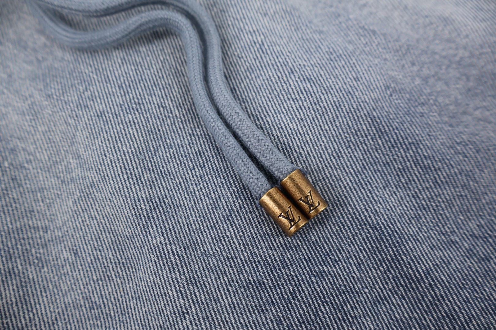 LOUIS VUITTON 路易威登 刺绣口袋连帽牛仔外套 夹克 外套 蓝色 C0 