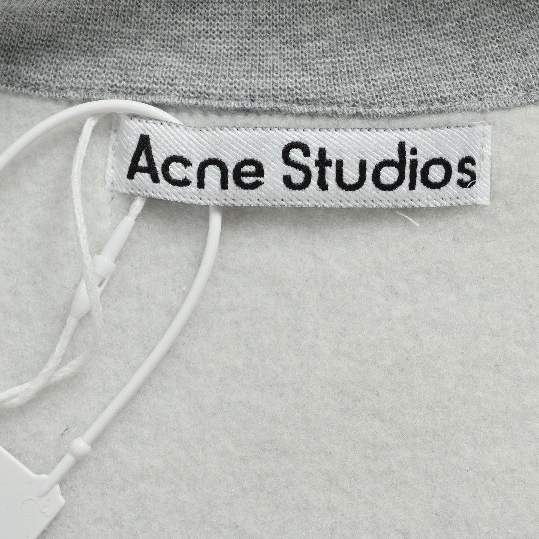 Acne Studios 后背立体刺绣logo拉链夹克 外套 卫衣 长袖 灰色 B0 CI0207-92H