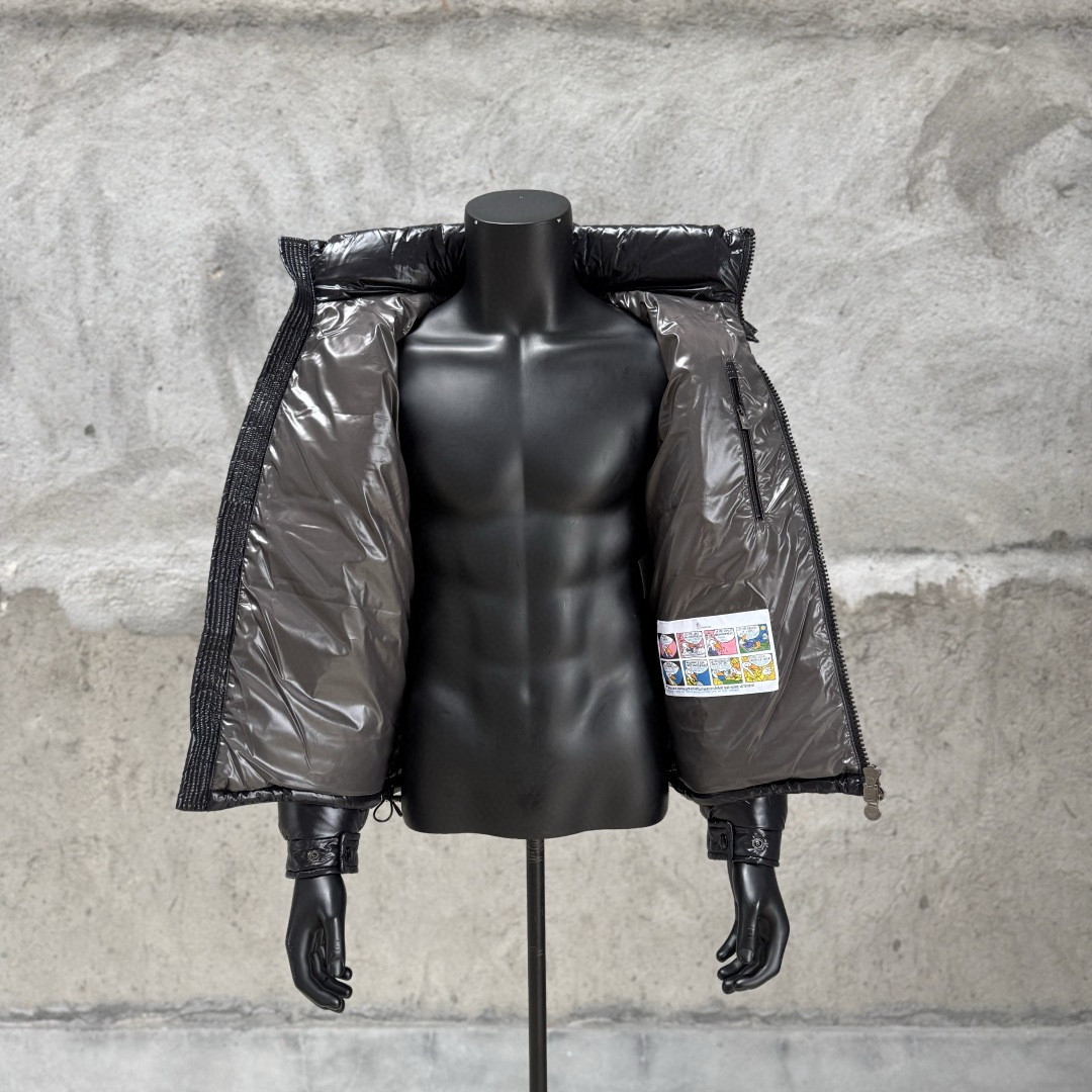 Moncler 蒙口 Maya 玛雅亮面拉链连帽羽绒服 保暖 外套 夹克 黑色 D5 1A5360068950999