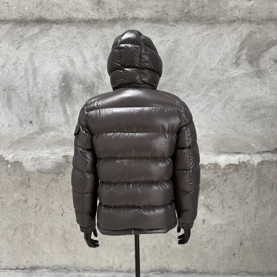 Moncler 蒙口 Maya 玛雅亮面拉链连帽羽绒服 保暖 外套 夹克 灰色 D5 K20911A5360068950930