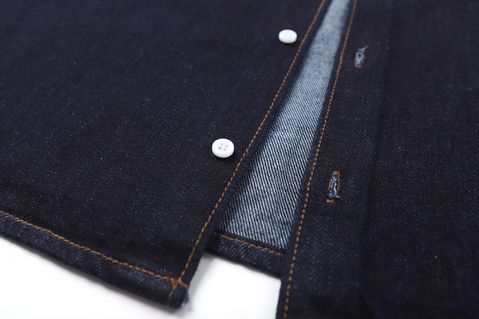 PRADA 普拉达 翻领宽松牛仔衬衫 外套 长袖 蓝色 B0