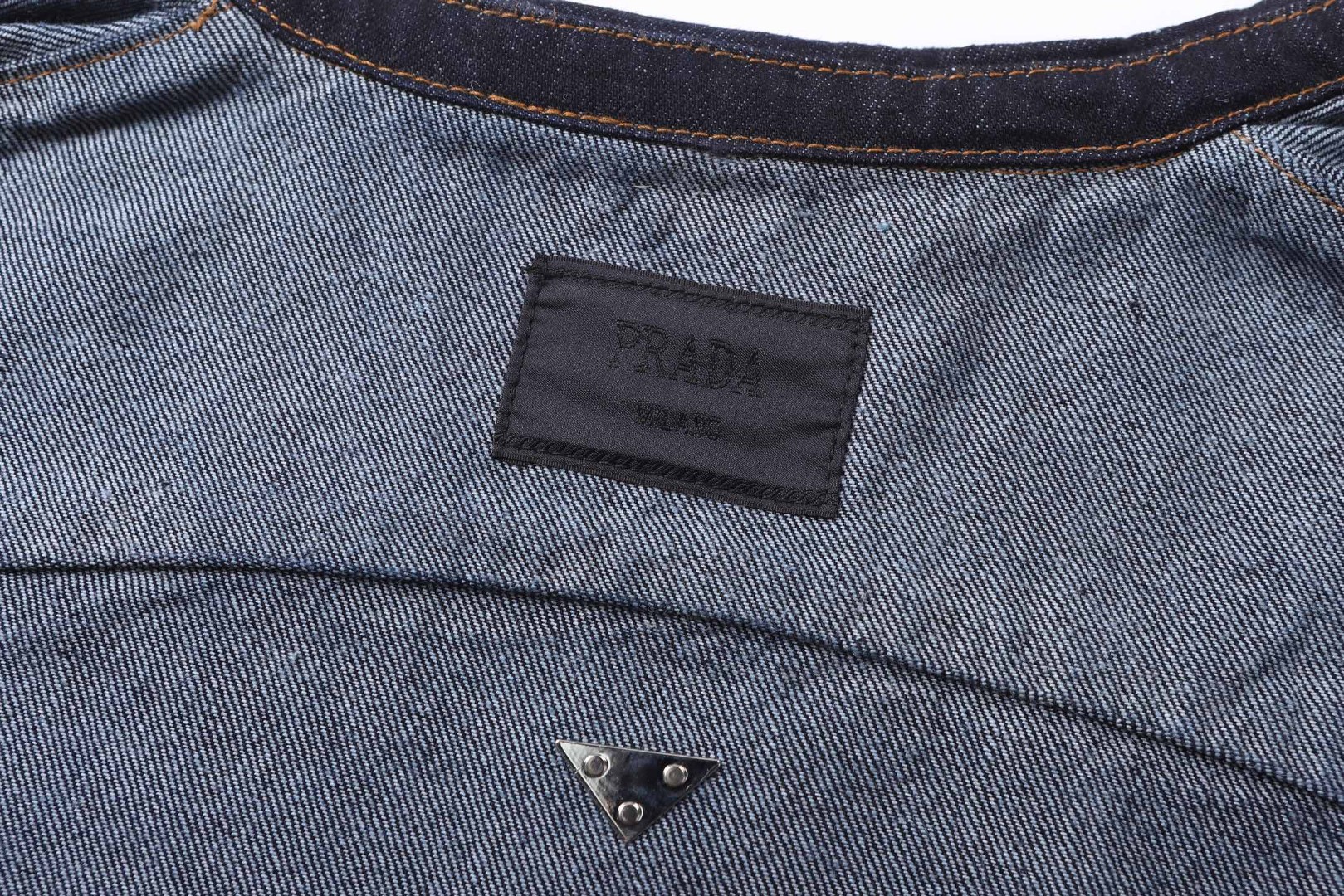 PRADA 普拉达 翻领宽松牛仔衬衫 外套 长袖 蓝色 B0