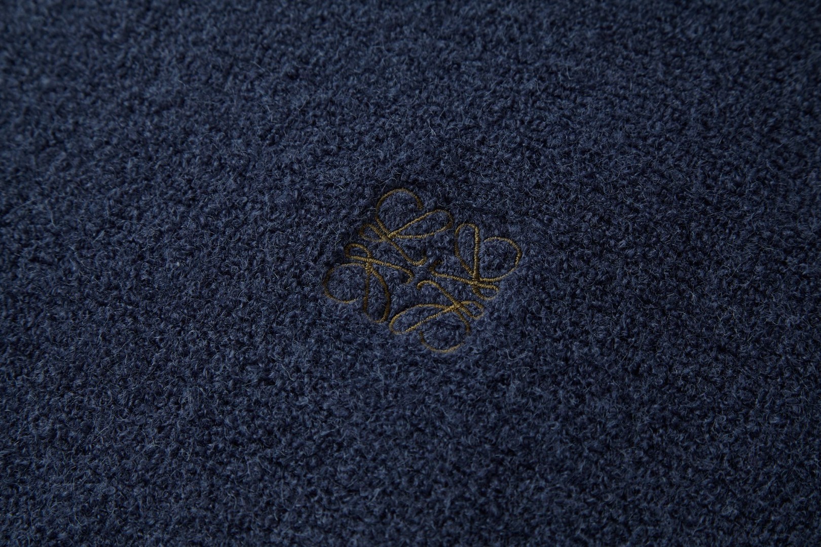 LOEWE 罗意威 刺绣小标羊毛针织拉链帽衫 卫衣 外套 长袖 蓝色 B0 H526Y16KAT-5110