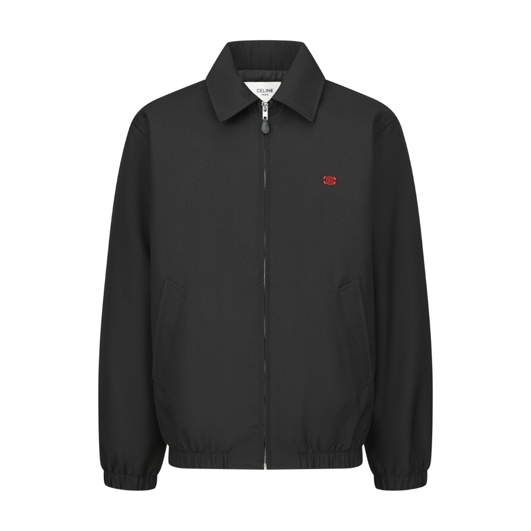 CELINE 赛琳 刺绣凯旋门干部夹克 外套 长袖 黑色 C0