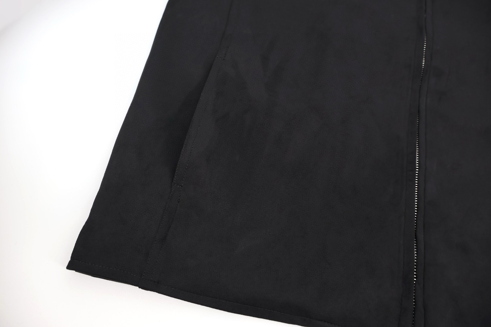 Chrome Hearts 克罗心 麂皮无领拉链夹克 外套 长袖 黑色 C0