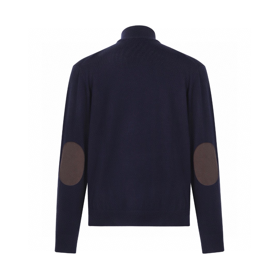 MIU MIU 缪缪 立领半拉链毛衣 针织衫 长袖 蓝色 B0 MMLB75-1748-F0008-S-OOO