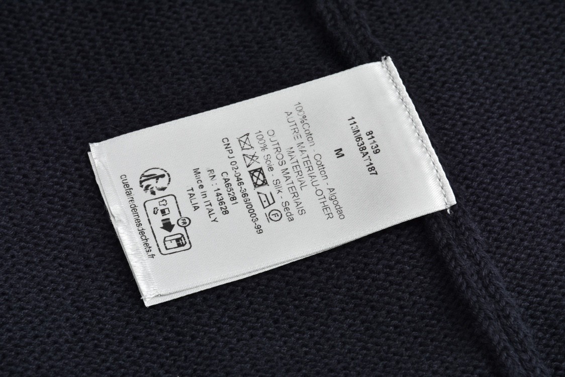 DIOR 迪奥 提花织带圆领毛衣 针织衫 长袖 灰色 黑色 B0 113M638AT187-880