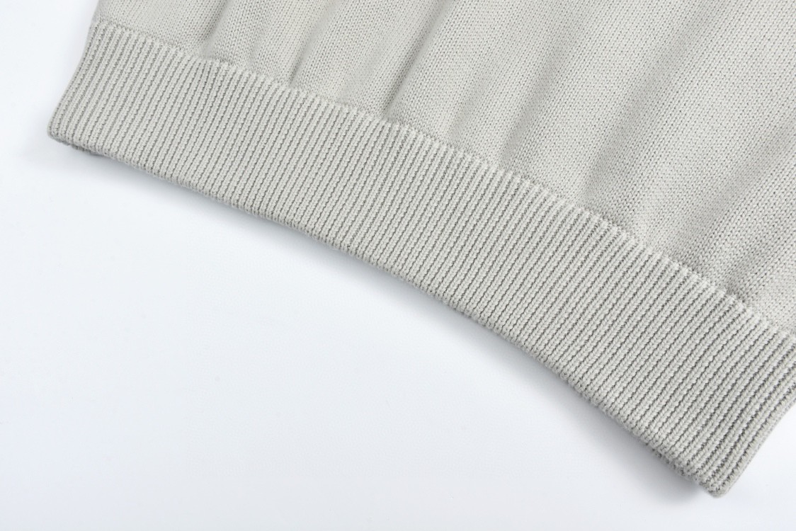 DIOR 迪奥 提花织带圆领毛衣 针织衫 长袖 灰色 黑色 B0 113M638AT187-880