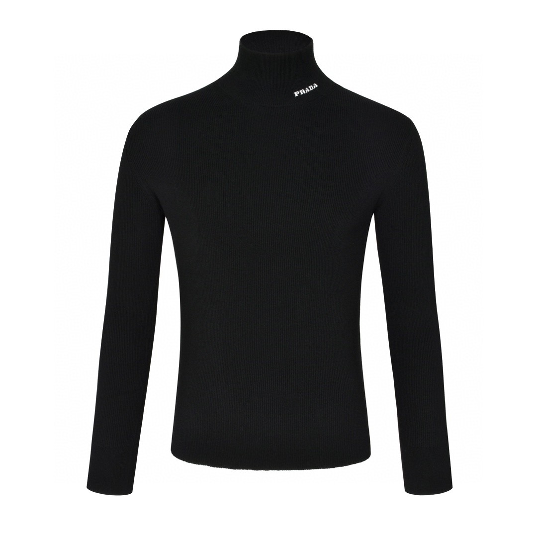 PRADA 普拉达 高领修身打底衫 针织衫 毛衣 长袖 白色 黑色 A5 UMR524-11I0-F0009