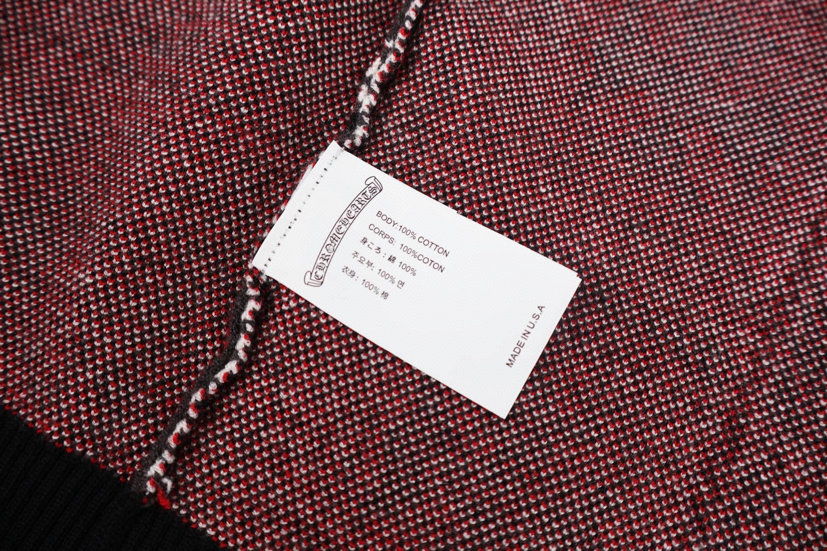 Chrome Hearts 克罗心 羊绒格纹开衫 针织衫 毛衣 外套 长袖 C0