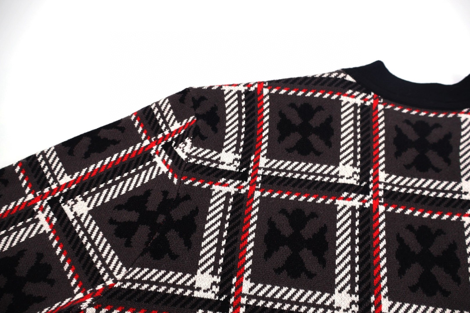 Chrome Hearts 克罗心 羊绒格纹开衫 针织衫 毛衣 外套 长袖 C0