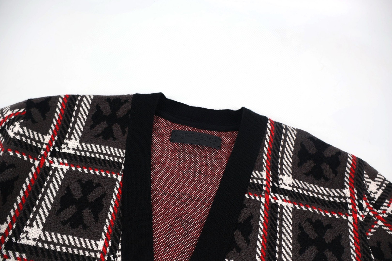 Chrome Hearts 克罗心 羊绒格纹开衫 针织衫 毛衣 外套 长袖 C0