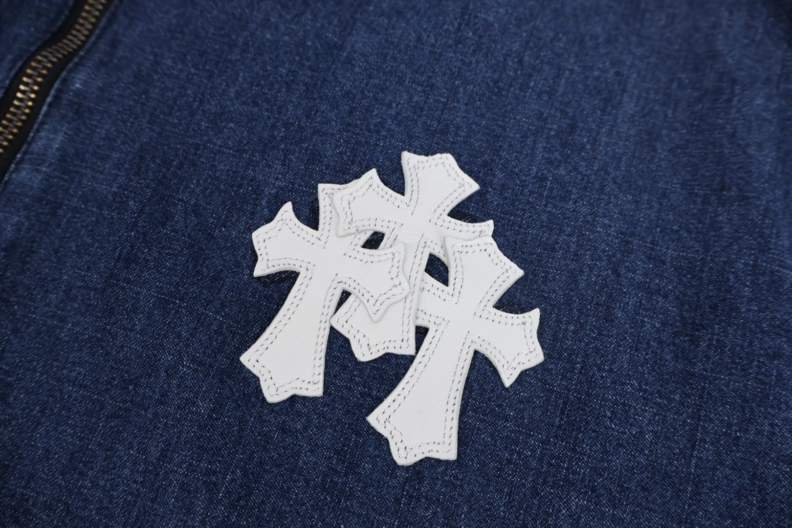 Chrome Hearts 克罗心 半拉链牛仔外套 连帽卫衣 夹克 长袖 蓝色 C5 71241143