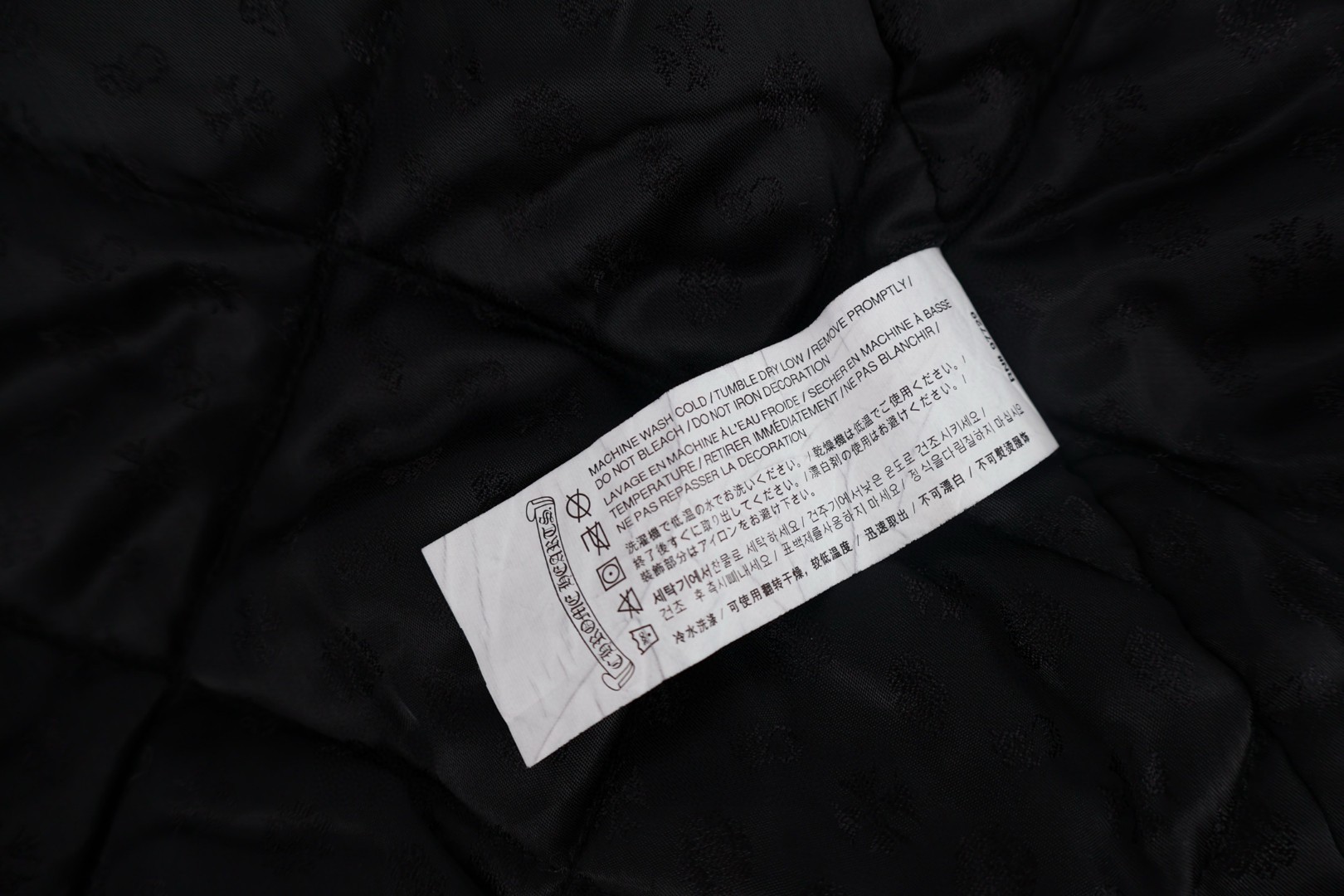 Chrome Hearts 克罗心 十字架贴皮棉服 夹克 外套 长袖 黑色 C5 