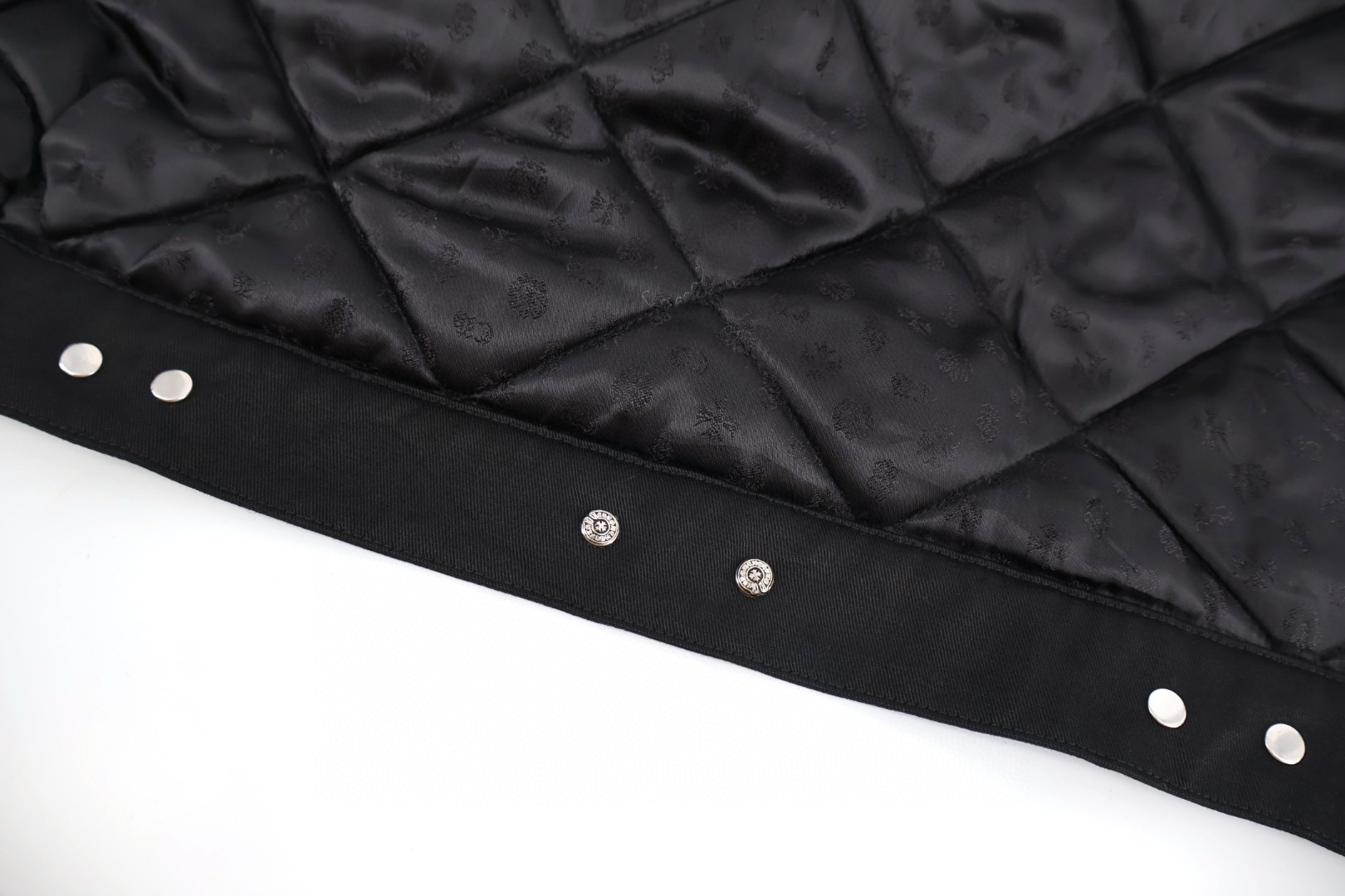 Chrome Hearts 克罗心 十字架贴皮棉服 夹克 外套 长袖 黑色 C5 