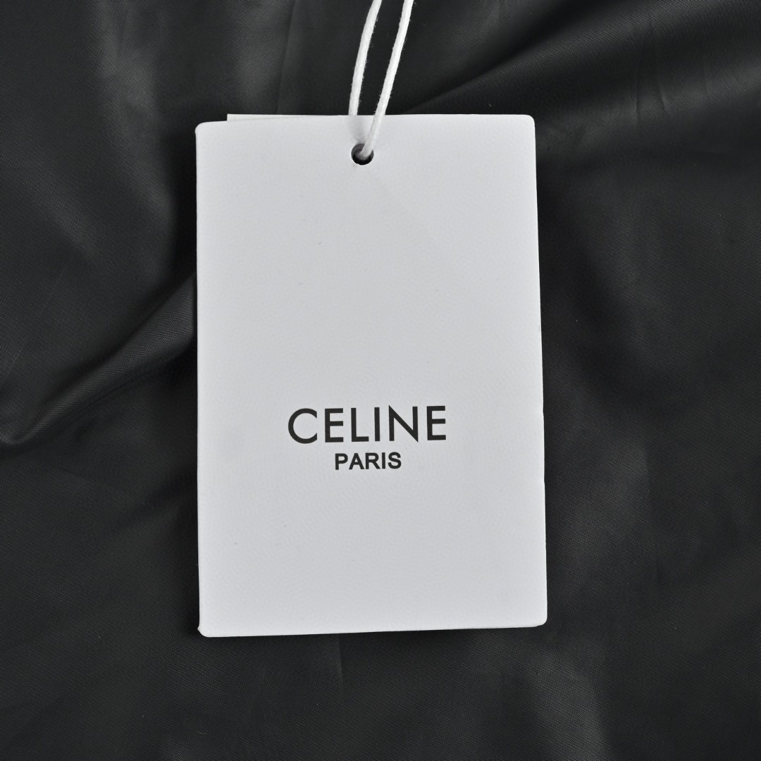 CELINE 赛琳 刺绣字母连帽棉服 棒球服 夹克 外套 长袖 黑色 C0 2Q937947F-38CH