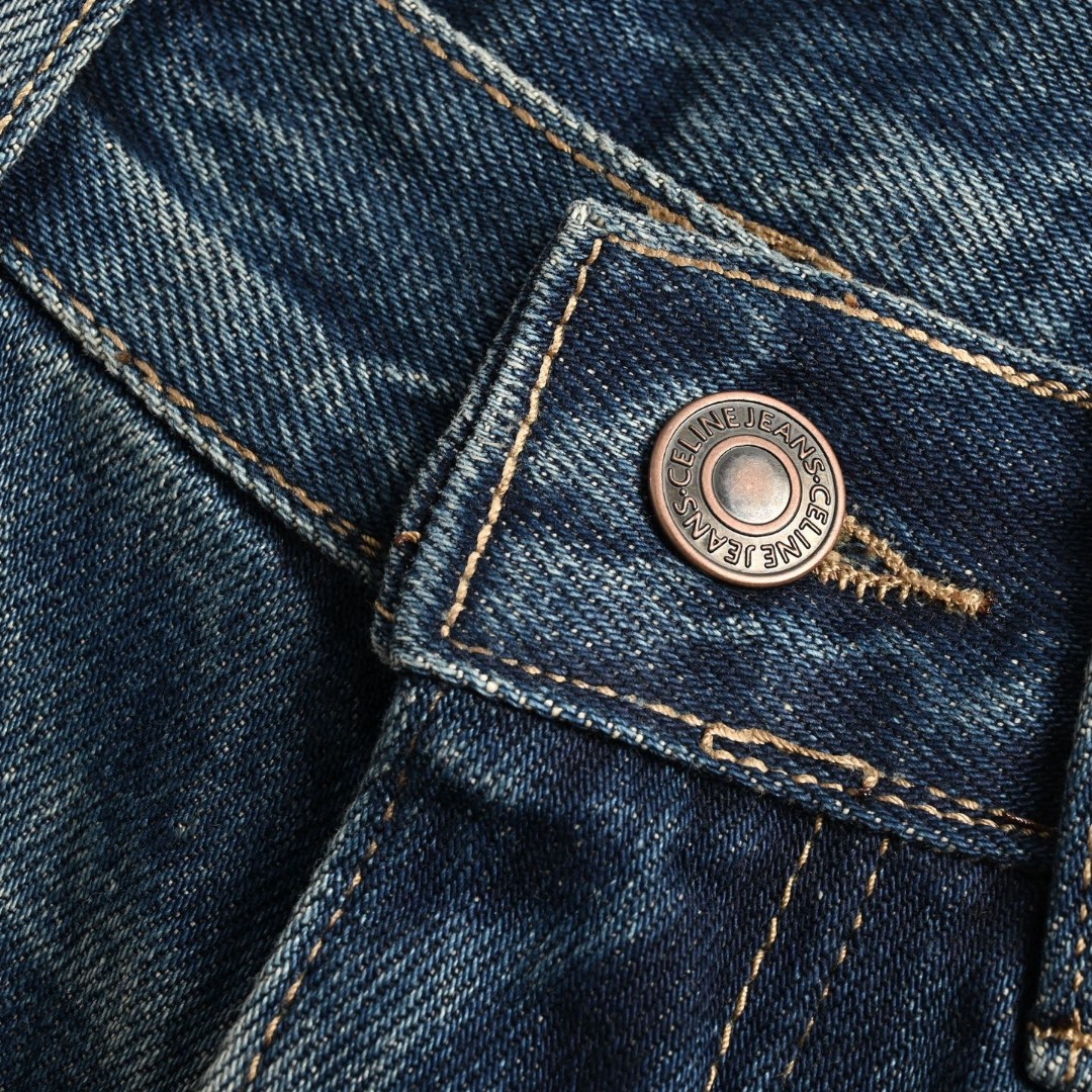 CELINE 赛琳  水洗微喇牛仔裤 喇叭裤 裤子 长裤 B0 蓝色