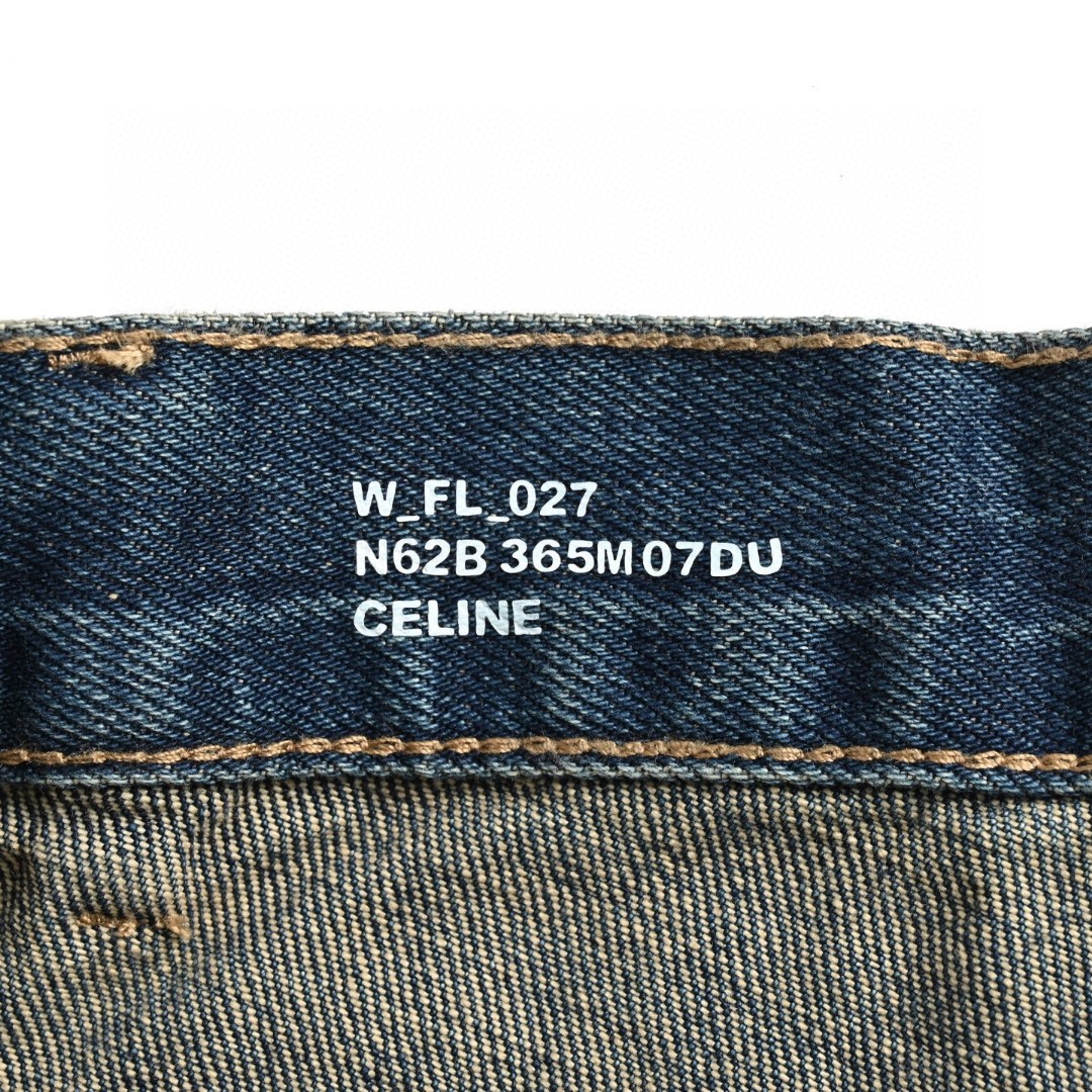 CELINE 赛琳  水洗微喇牛仔裤 喇叭裤 裤子 长裤 B0 蓝色