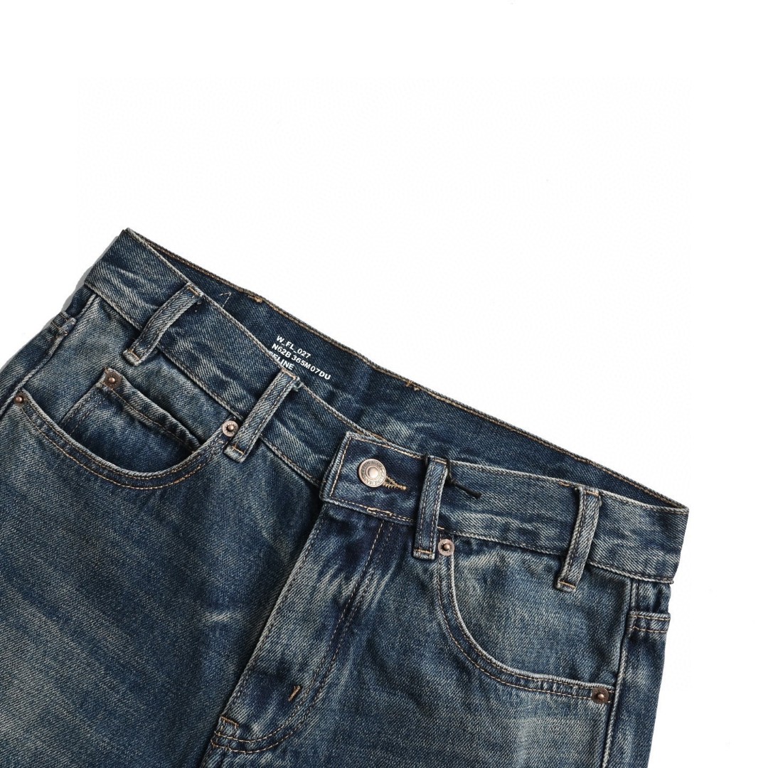 CELINE 赛琳  水洗微喇牛仔裤 喇叭裤 裤子 长裤 B0 蓝色