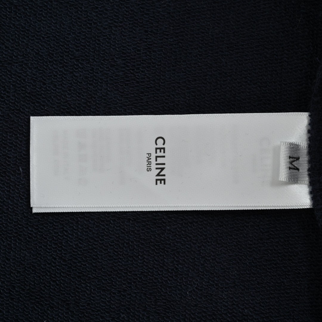 CELINE 赛琳 刺绣字母徽标连帽卫衣 外套 长袖 蓝色 B0 RY0BD510Z-07YC