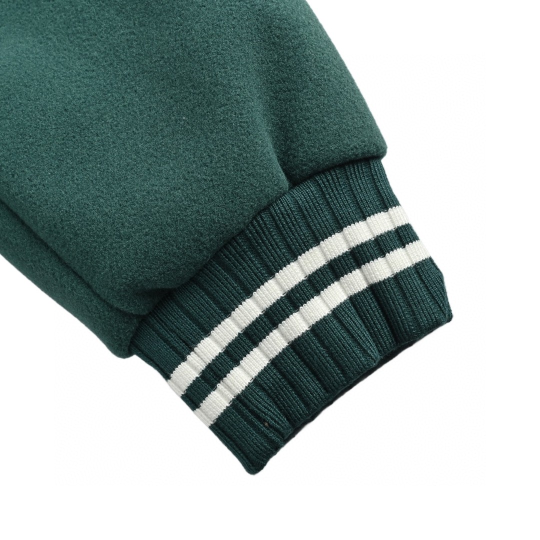 CELINE 赛琳 大C拼接刺绣棒球服 夹克 外套 长袖 绿色 C0 