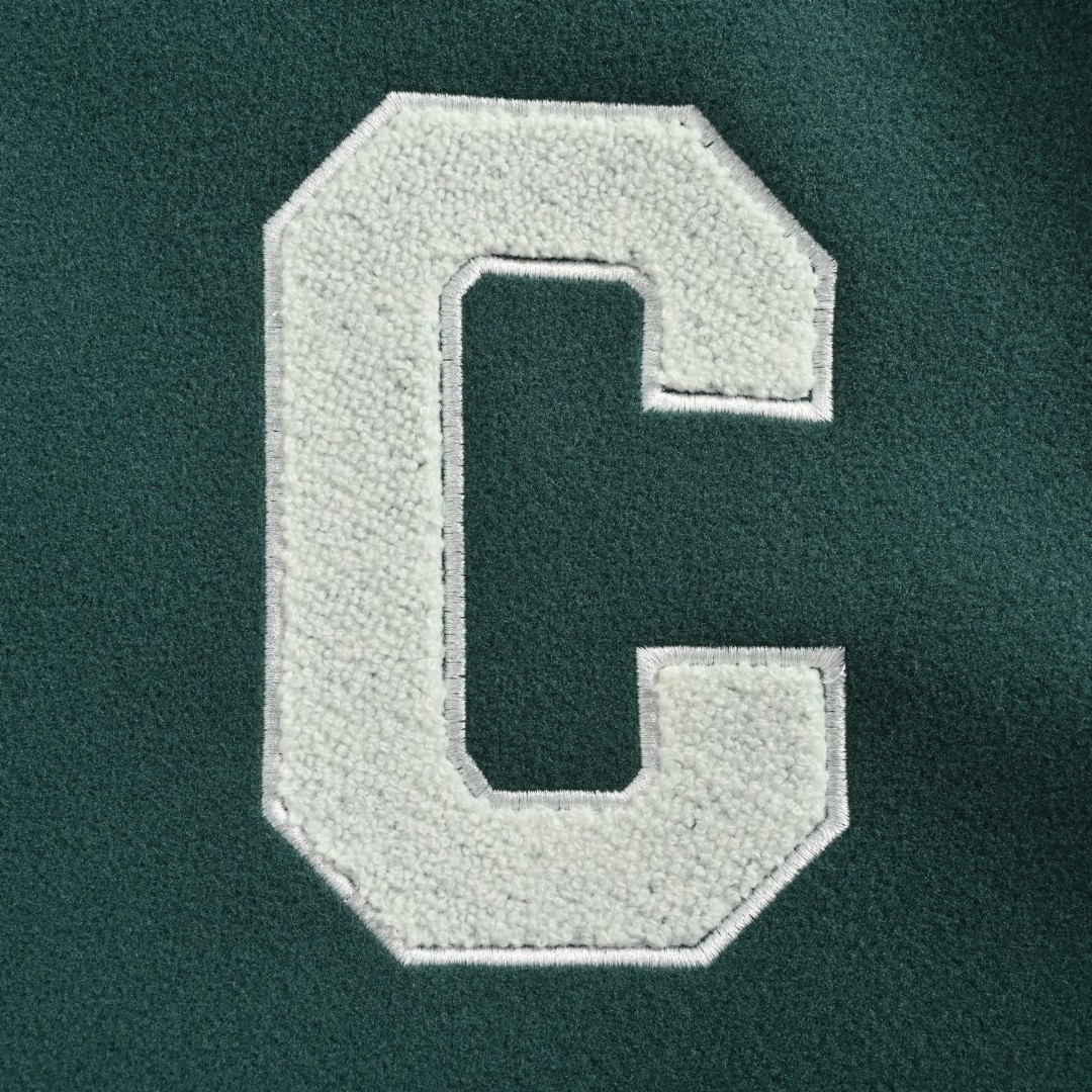 CELINE 赛琳 大C拼接刺绣棒球服 夹克 外套 长袖 绿色 C0 