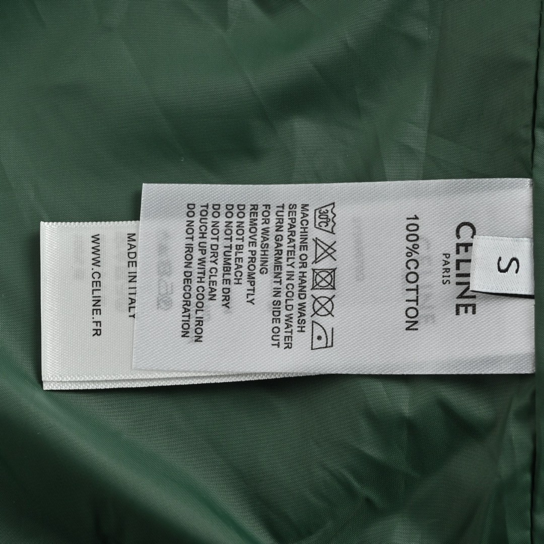 CELINE 赛琳 大C拼接刺绣棒球服 夹克 外套 长袖 绿色 C0 