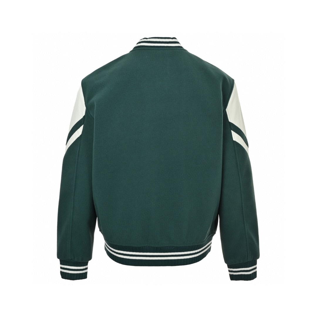 CELINE 赛琳 大C拼接刺绣棒球服 夹克 外套 长袖 绿色 C0 