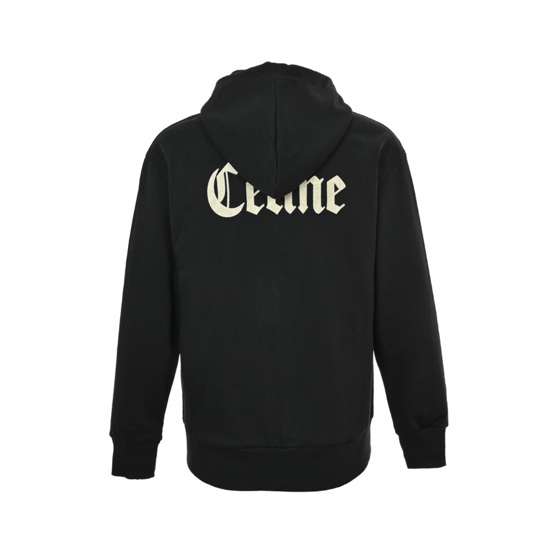 CELINE 赛琳 哥特字母刺绣拉链连帽卫衣 外套 长袖 黑色 白色 B0 RY09I670Q-38AW