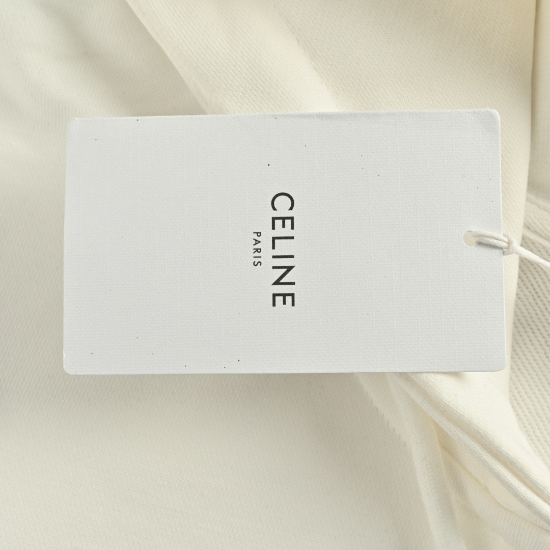 CELINE 赛琳 哥特字母刺绣拉链连帽卫衣 外套 长袖 黑色 白色 B0 RY09I670Q-38AW