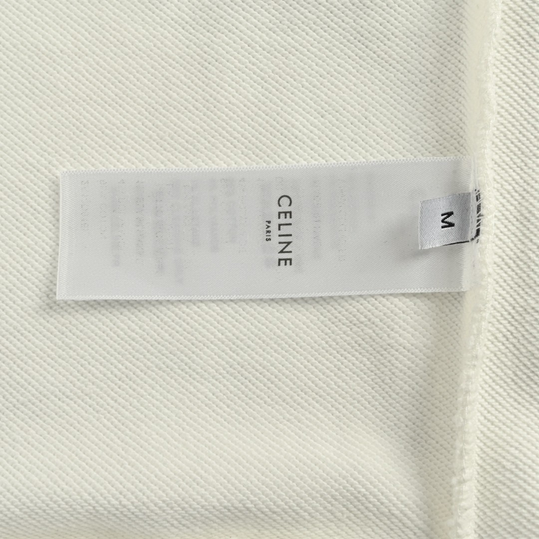 CELINE 赛琳 哥特字母刺绣拉链连帽卫衣 外套 长袖 黑色 白色 B0 RY09I670Q-38AW