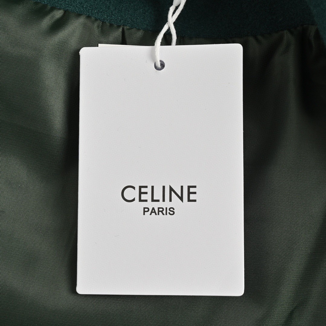 CELINE 赛琳 拼接刺绣棒球服 夹克 外套 长袖 绿色 C0 