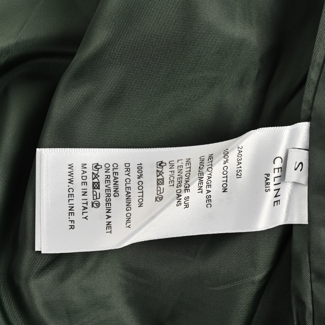 CELINE 赛琳 拼接刺绣棒球服 夹克 外套 长袖 绿色 C0 