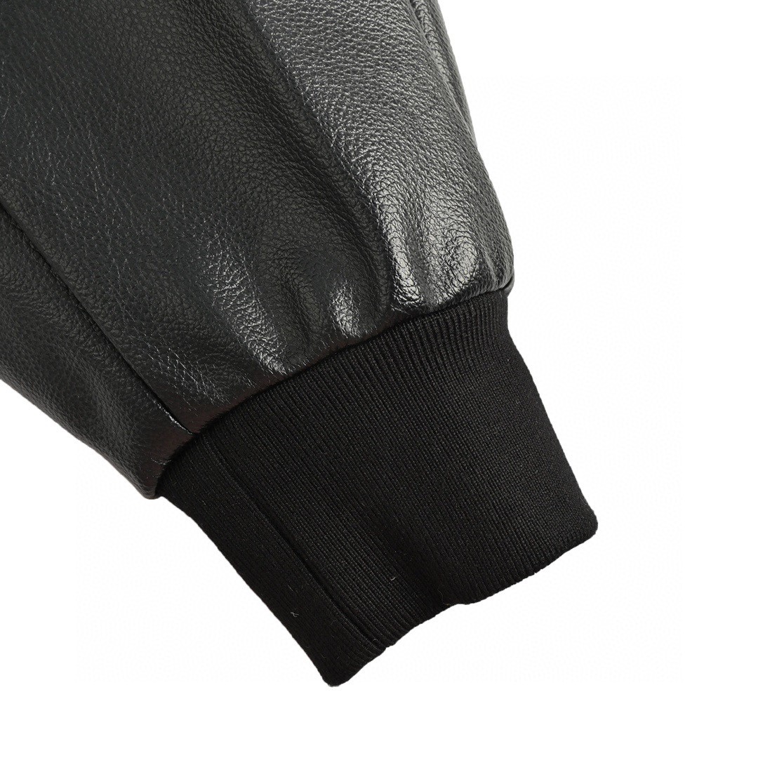 CELINE 赛琳 C标皮革连帽夹克 外套 长袖 黑色 C0 RV03L820Y-38NO