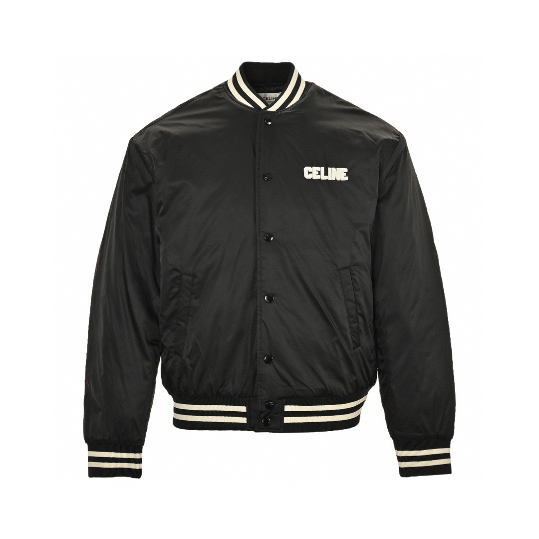 CELINE 赛琳 字母棒球服 棉服 夹克 外套 长袖 黑色 C0 2W22C227R-38NO