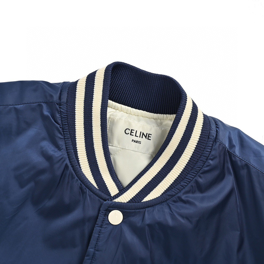 CELINE 赛琳 字母棒球服 棉服 夹克 外套 长袖 蓝色 C0 2W22C227R-07MR