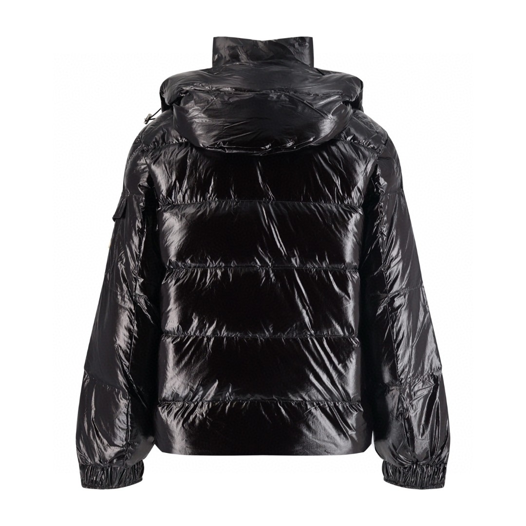 Moncler 蒙口 70周年漆面羽绒服 保暖 外套 夹克 黑色 D0 H20911A002565969T999