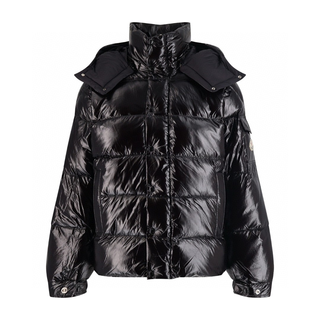 Moncler 蒙口 70周年漆面羽绒服 保暖 外套 夹克 黑色 D0 H20911A002565969T999