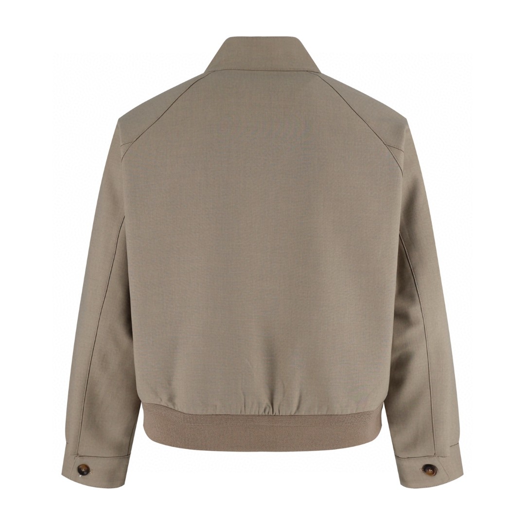 LOEWE 罗意威 纯色羊毛混纺亚麻拉链夹克 外套 长袖 C0 H526Y02WC1-8586