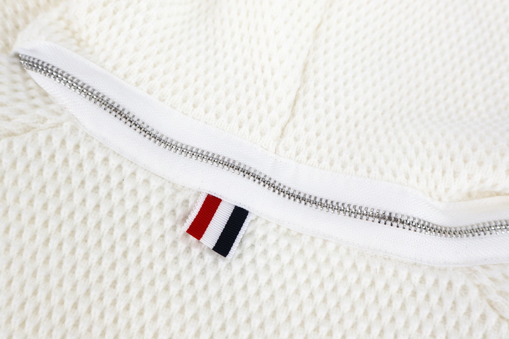 THOM BROWNE 双头拉链连帽外套 毛衣 夹克 长袖 灰色 蓝色 白色 B0