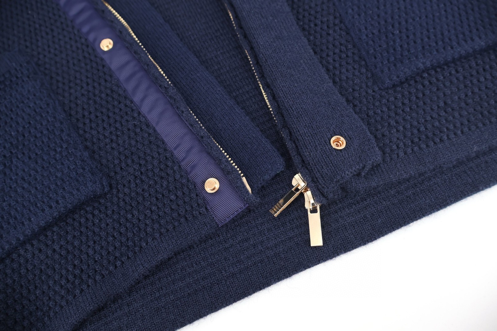 THOM BROWNE 双头拉链连帽外套 毛衣 夹克 长袖 灰色 蓝色 白色 B0