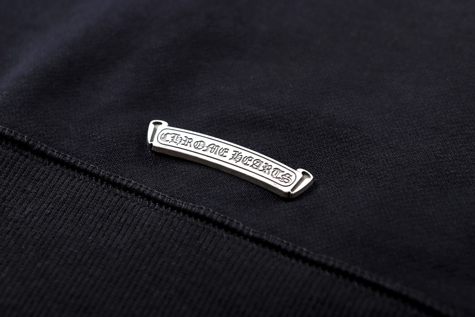 Chrome Hearts 克罗心 十字架刺绣圆领卫衣 外套 长袖 黑色 B0