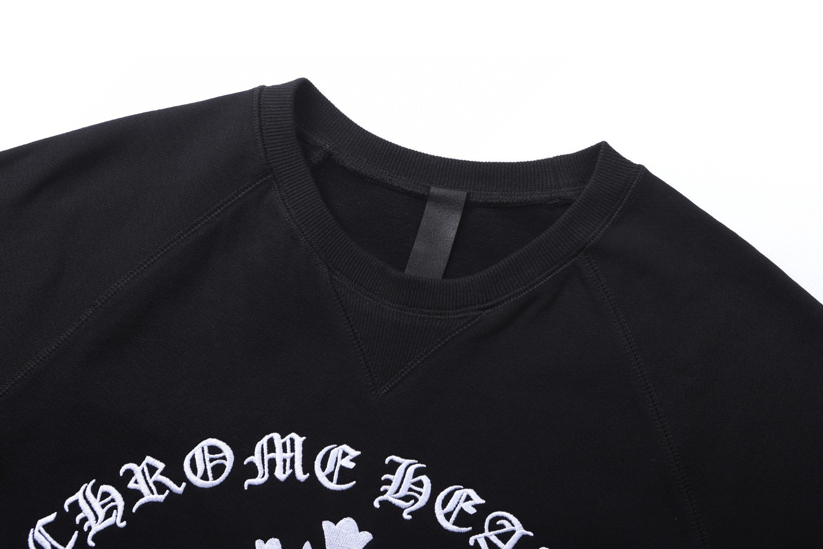 Chrome Hearts 克罗心 十字架刺绣圆领卫衣 外套 长袖 黑色 B0