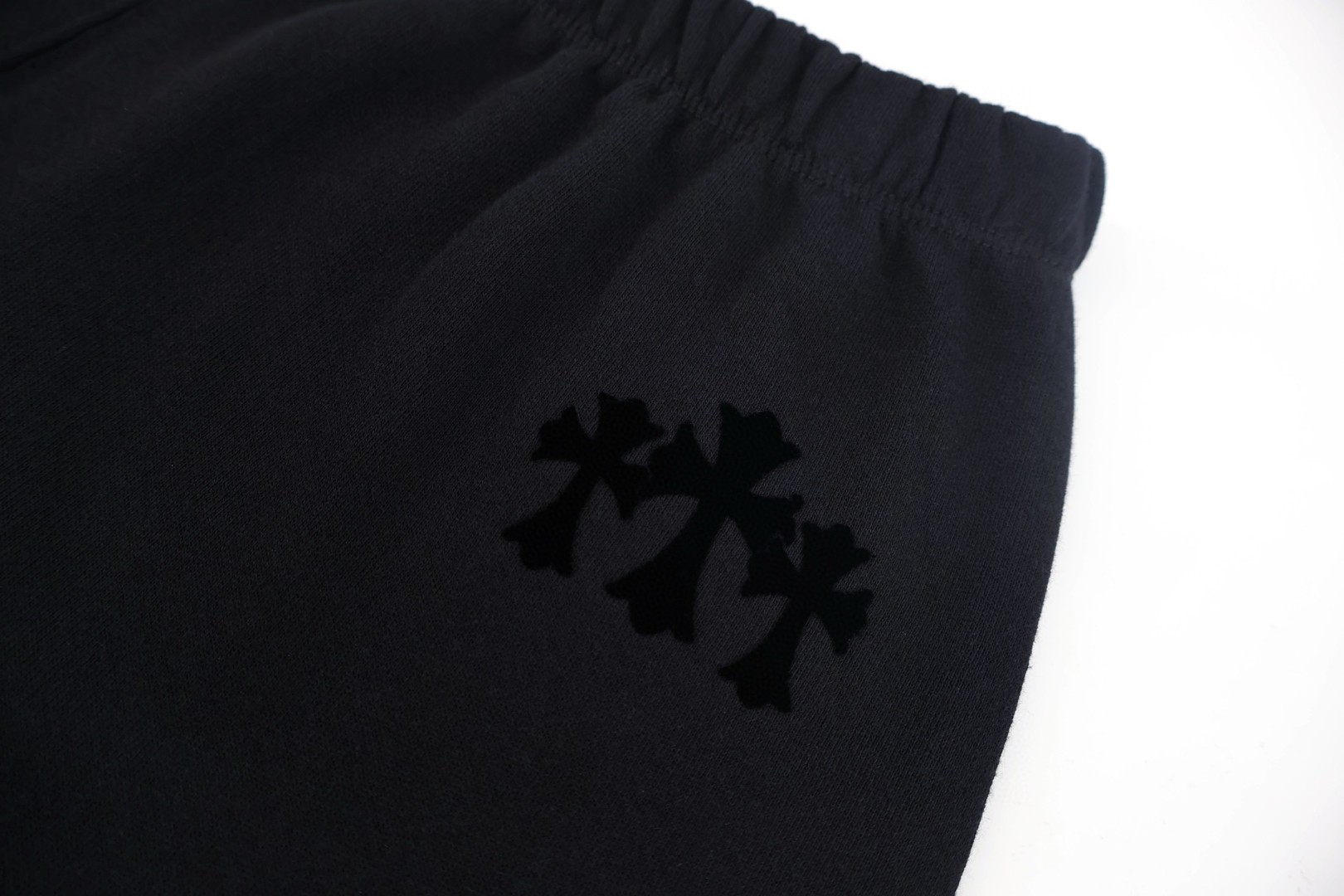 Chrome Hearts 克罗心 植绒十字架长裤 裤子 休闲裤裤 黑色 B0