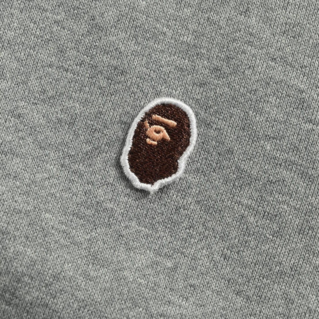 A BATHING APE Bape 小标鲨鱼头拉链连帽卫衣 外套 长袖 黑色 灰色 B0 