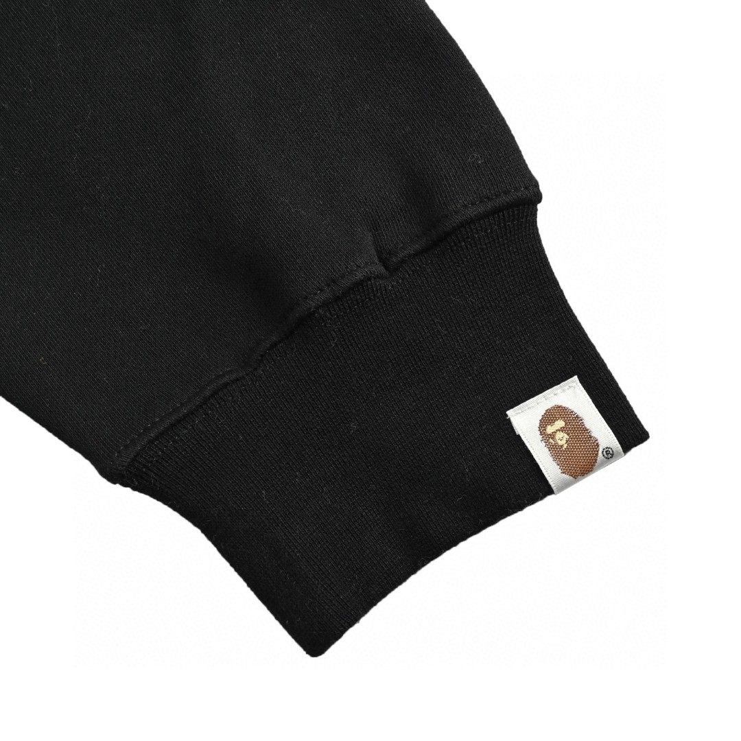 A BATHING APE Bape 小标鲨鱼头拉链连帽卫衣 外套 长袖 黑色 灰色 B0 