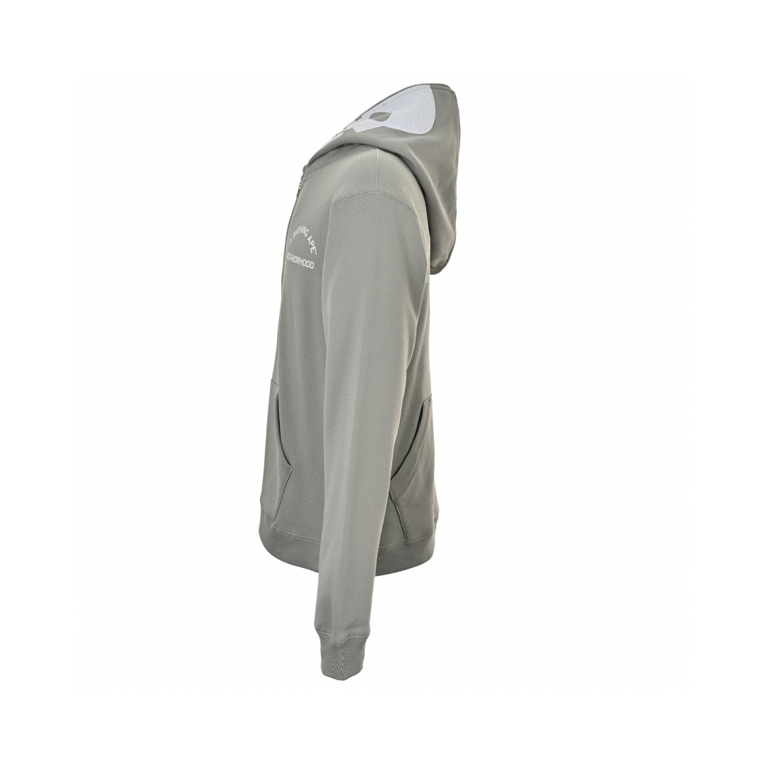 A BATHING APE Bape 前后可穿骷髅半拉链连帽卫衣 外套 长袖 黑色 灰色 B0 1K73-114-907